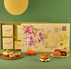HỘP 4 BÁNH TRUNG THU BRODARD HOÀNG GIA + YẾN SÀO